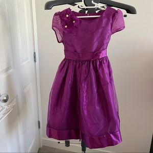 👗 EEUC PRETTY GIRLS DRESS 6 PURPLE LACE
